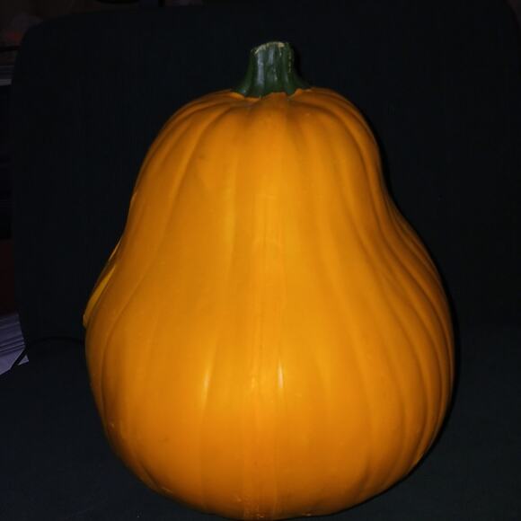 Large Gemmy Blow Mold Pumpkin Jack-O-Lantern 1993 Halloween Decoration Spooky - Picture 4 of 8